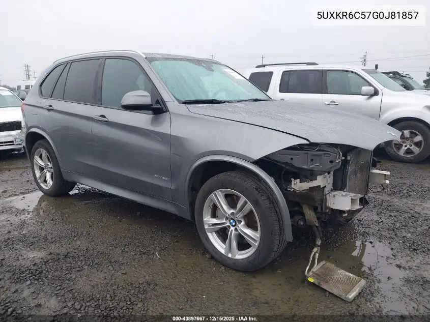 5UXKR6C57G0J81857 2016 BMW X5 xDrive50I