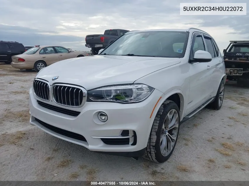 5UXKR2C34H0U22072 2017 BMW X5 Sdrive35I