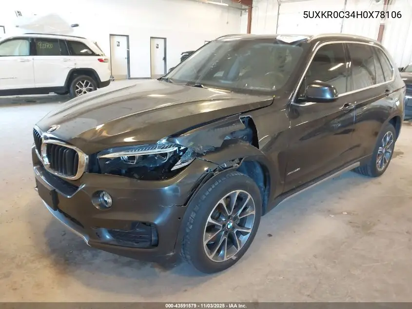5UXKR0C34H0X78106 2017 BMW X5 xDrive35I