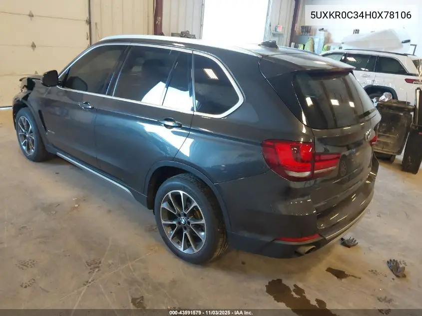 5UXKR0C34H0X78106 2017 BMW X5 xDrive35I
