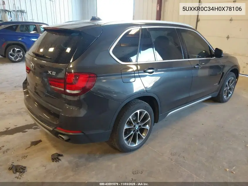 5UXKR0C34H0X78106 2017 BMW X5 xDrive35I