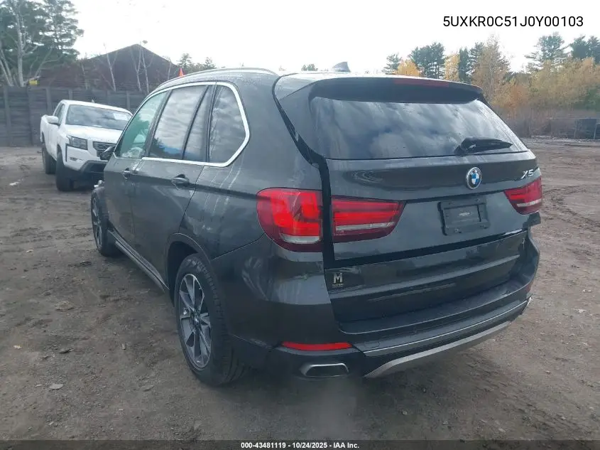 5UXKR0C51J0Y00103 2018 BMW X5 xDrive35I