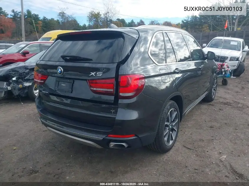 5UXKR0C51J0Y00103 2018 BMW X5 xDrive35I