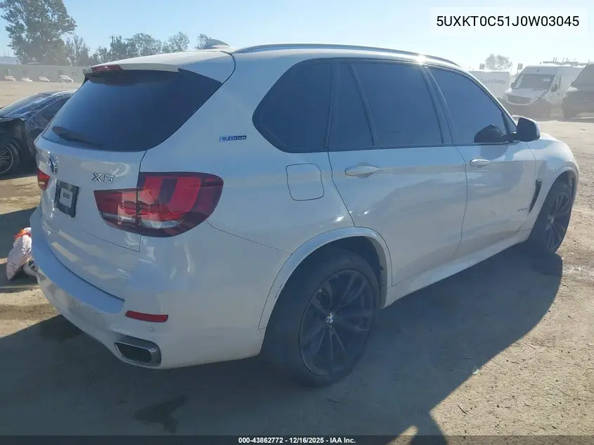 5UXKT0C51J0W03045 2018 BMW X5 Edrive xDrive40E Iperformance