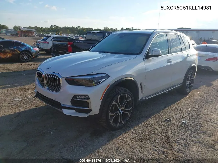 5UXCR6C51KLL14981 2019 BMW X5 xDrive40I