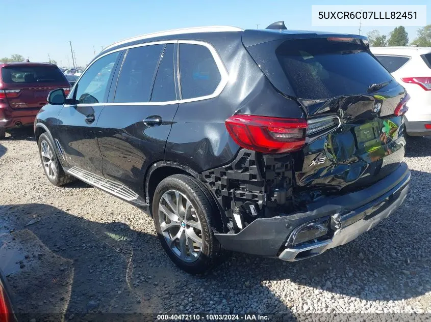 5UXCR6C07LLL82451 2020 BMW X5 xDrive40I