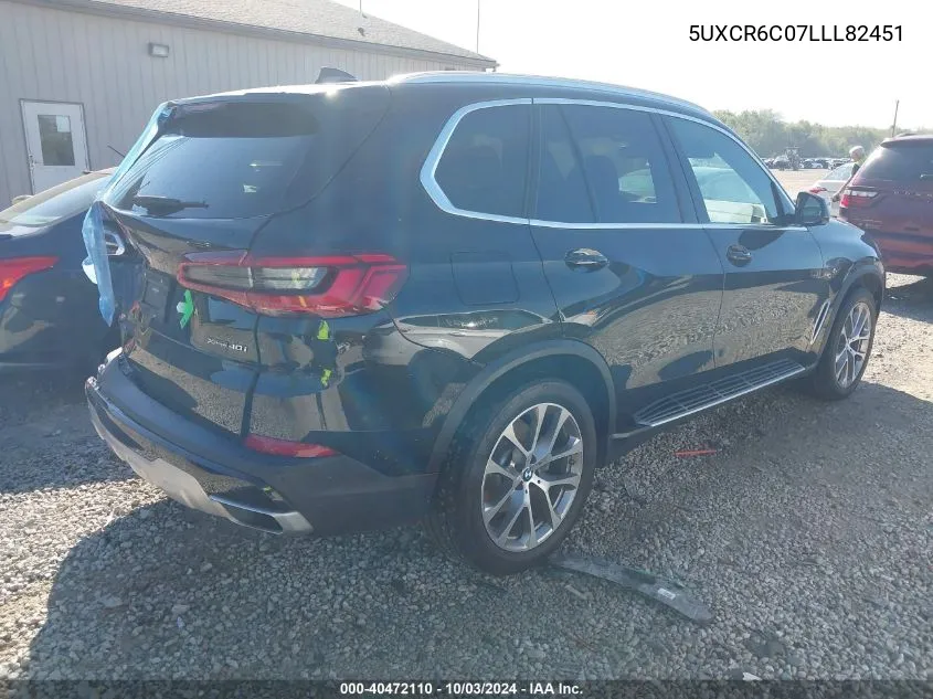 5UXCR6C07LLL82451 2020 BMW X5 xDrive40I