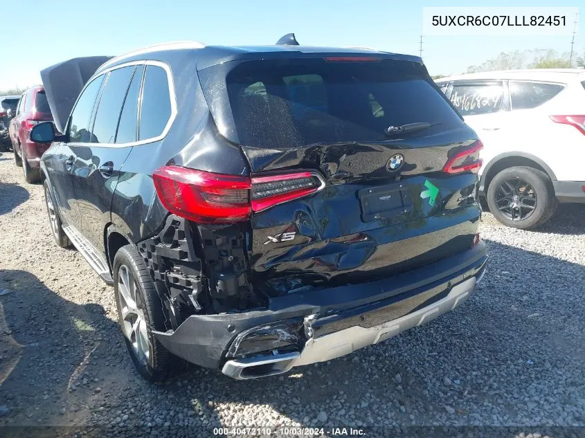 5UXCR6C07LLL82451 2020 BMW X5 xDrive40I