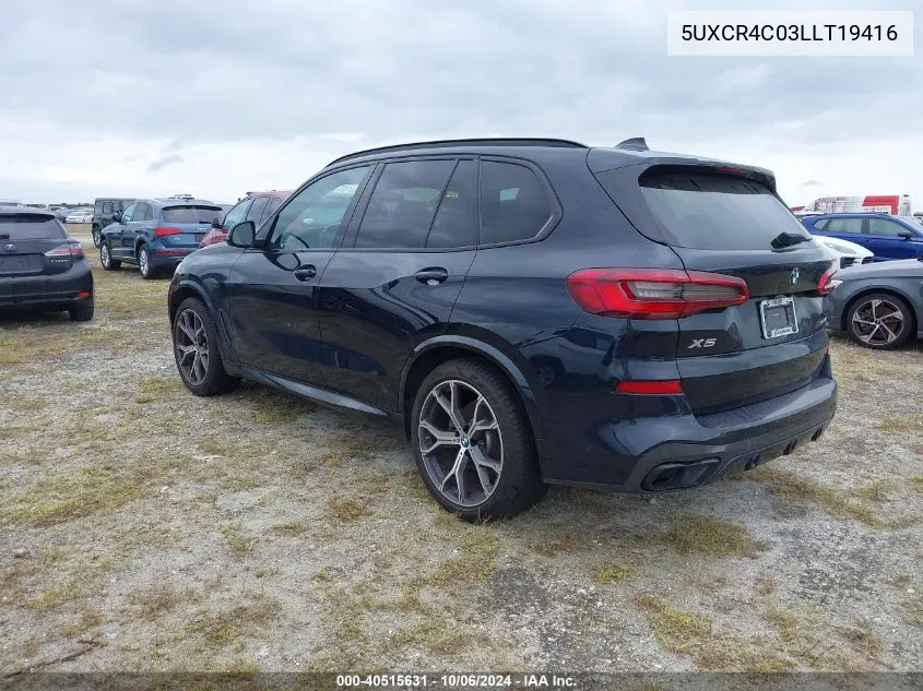 5UXCR4C03LLT19416 2020 BMW X5 Sdrive40I