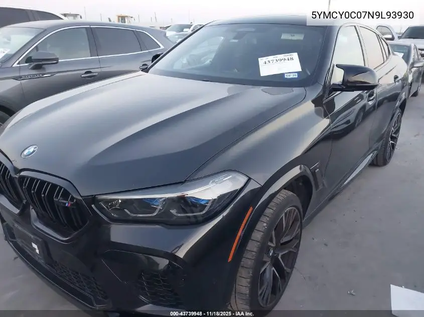5YMCY0C07N9L93930 2022 BMW X6 M
