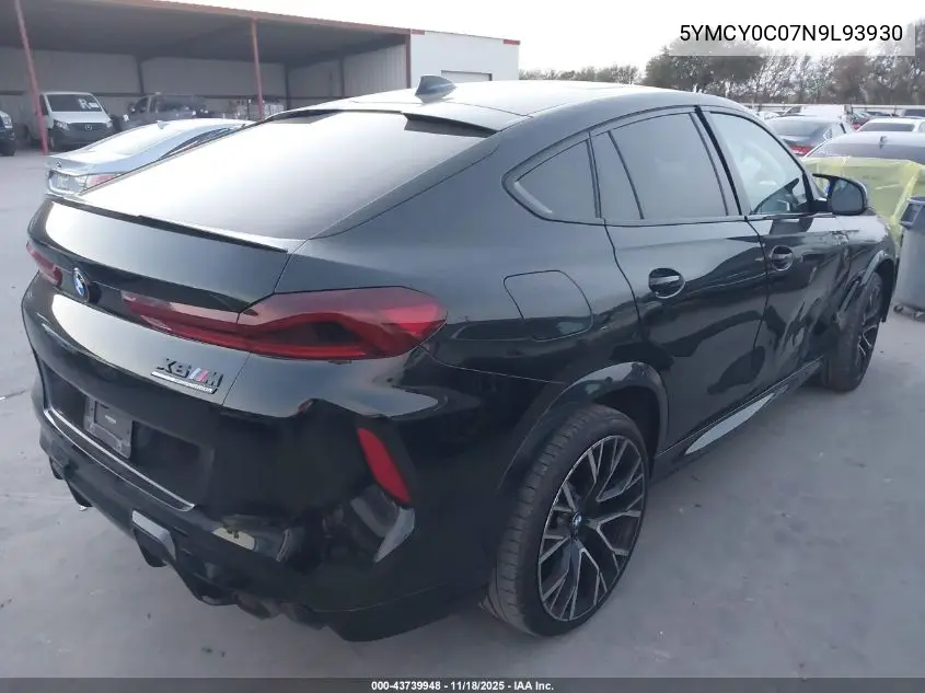 5YMCY0C07N9L93930 2022 BMW X6 M