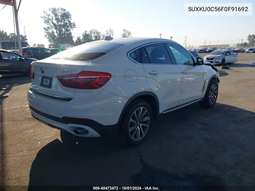 5UXKU0C56F0F91692 2015 BMW X6 Sdrive35I