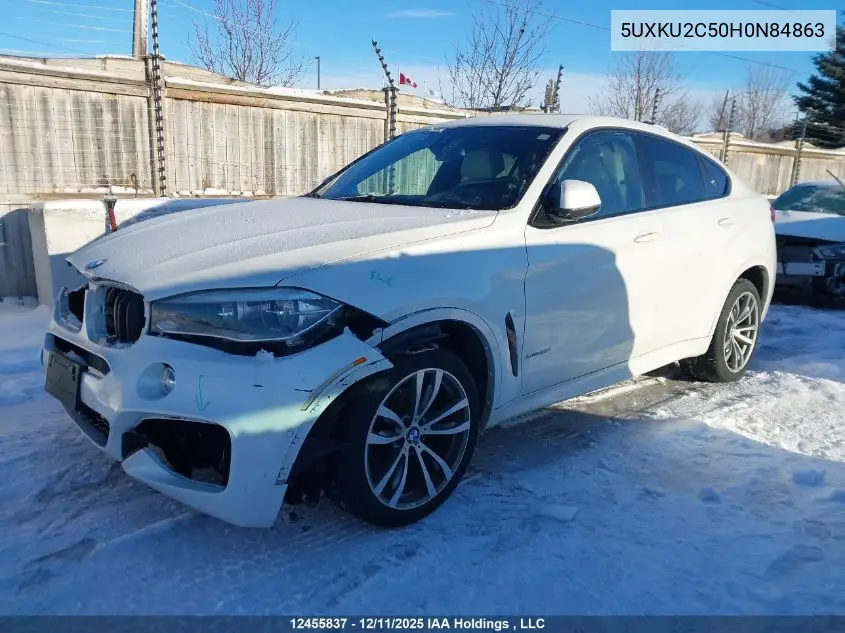 5UXKU2C50H0N84863 2017 BMW X6 xDrive35I