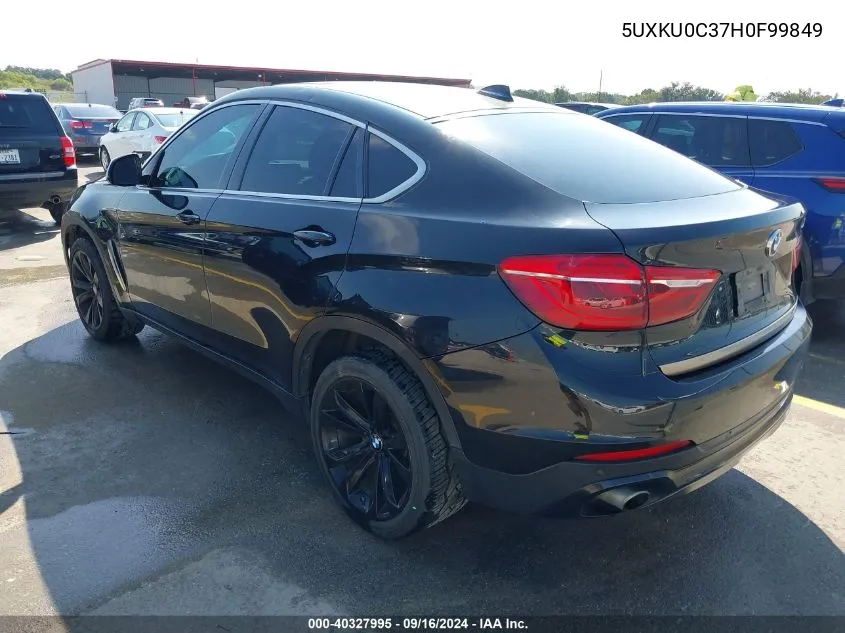 5UXKU0C37H0F99849 2017 BMW X6 Sdrive35I