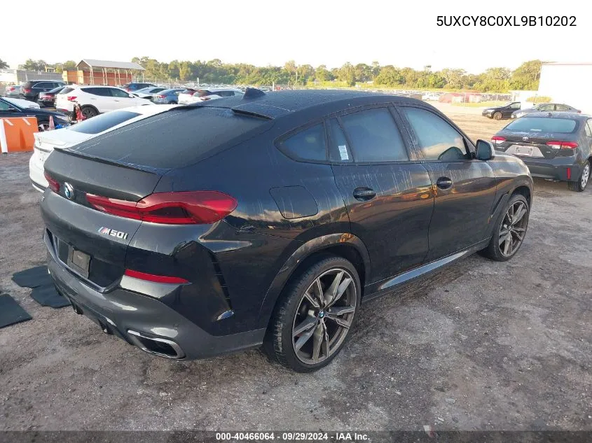 5UXCY8C0XL9B10202 2020 BMW X6 M50I