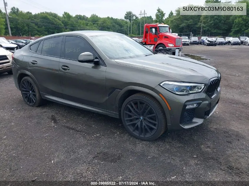 5UXCY8C03M9D80163 2021 BMW X6 M50I