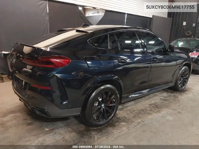 5UXCY8C06M9E17755 2021 BMW X6 M50I