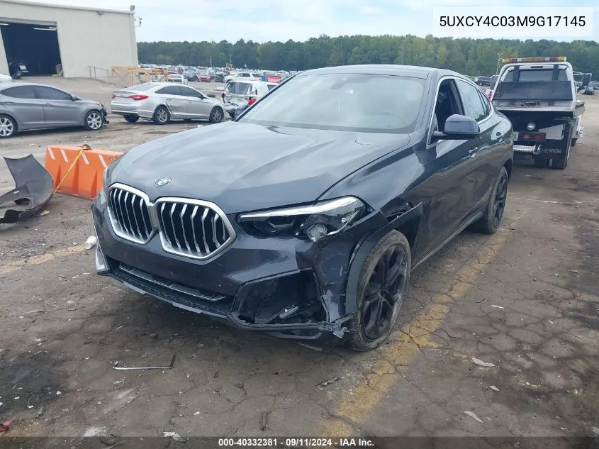 5UXCY4C03M9G17145 2021 BMW X6 Sdrive40I