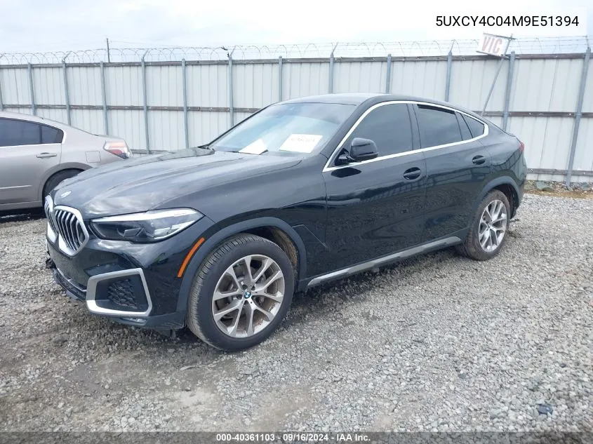 5UXCY4C04M9E51394 2021 BMW X6 Sdrive40I