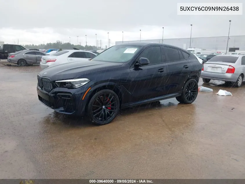 5UXCY6C09N9N26438 2022 BMW X6 xDrive40I