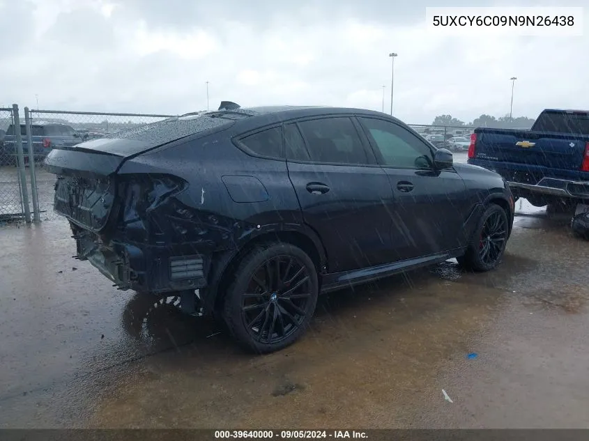 5UXCY6C09N9N26438 2022 BMW X6 xDrive40I