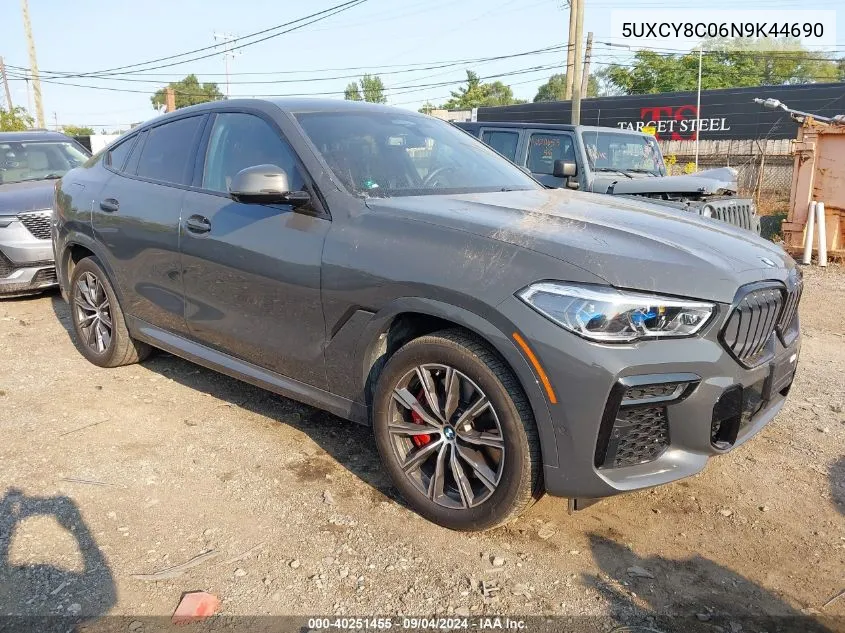 5UXCY8C06N9K44690 2022 BMW X6 M50I