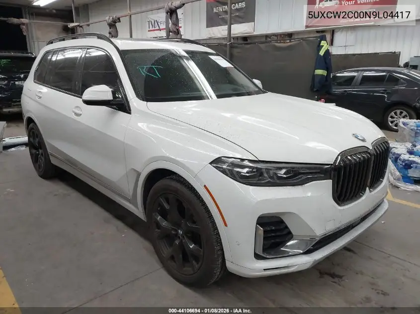 5UXCW2C00N9L04417 2022 BMW X7 xDrive40I