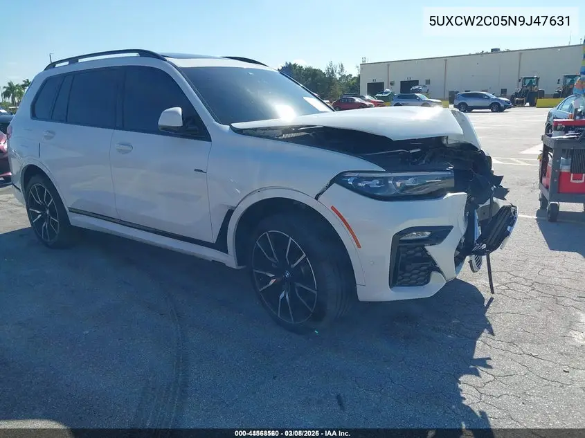 5UXCW2C05N9J47631 2022 BMW X7 xDrive40I