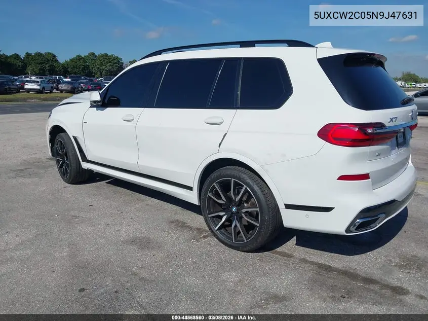 5UXCW2C05N9J47631 2022 BMW X7 xDrive40I