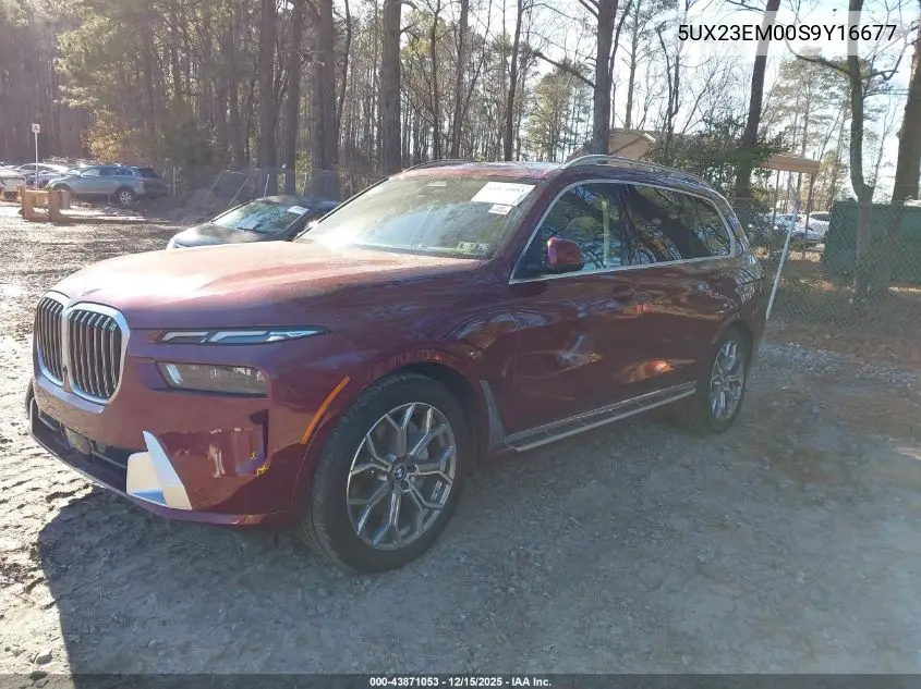 5UX23EM00S9Y16677 2025 BMW X7 xDrive40I