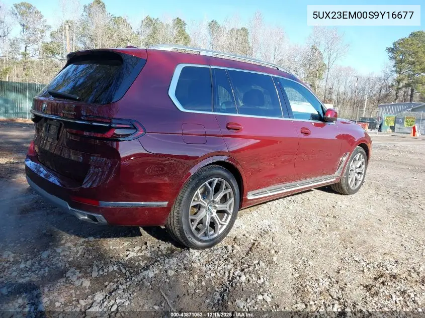 5UX23EM00S9Y16677 2025 BMW X7 xDrive40I
