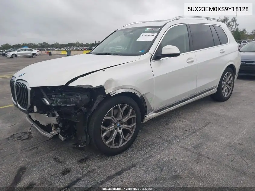 5UX23EM0XS9Y18128 2025 BMW X7 xDrive40I