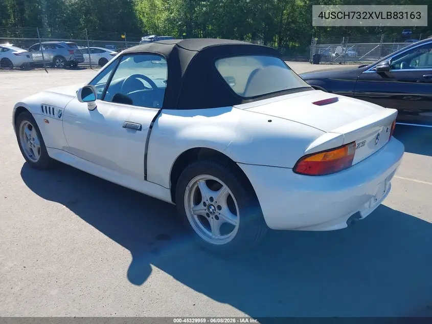 1997 BMW Z3 1.9L Roadster VIN: 4USCH732XVLB83163 Lot: 45329959