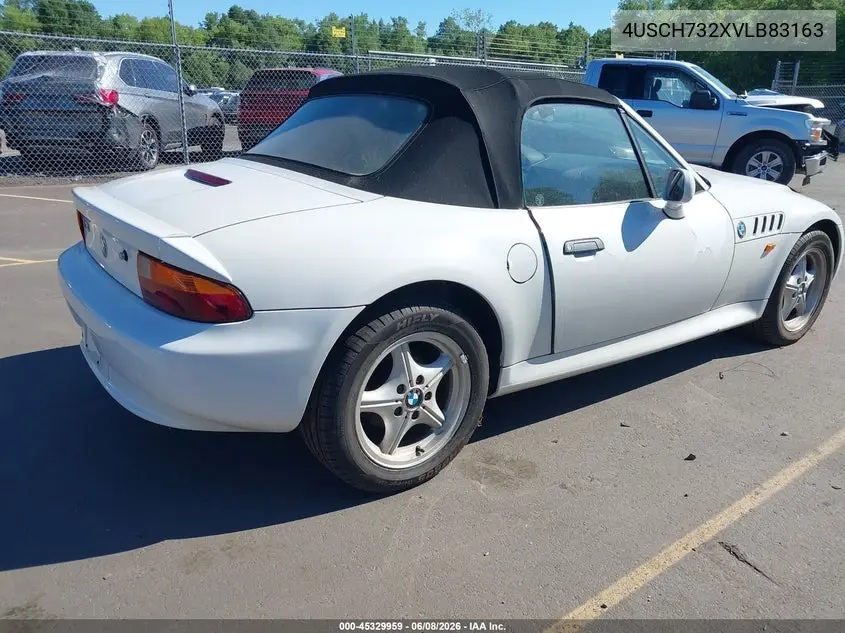 1997 BMW Z3 1.9L Roadster VIN: 4USCH732XVLB83163 Lot: 45329959