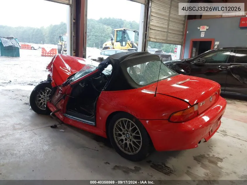 4USCJ3326WLC12026 1998 BMW Z3 2.8