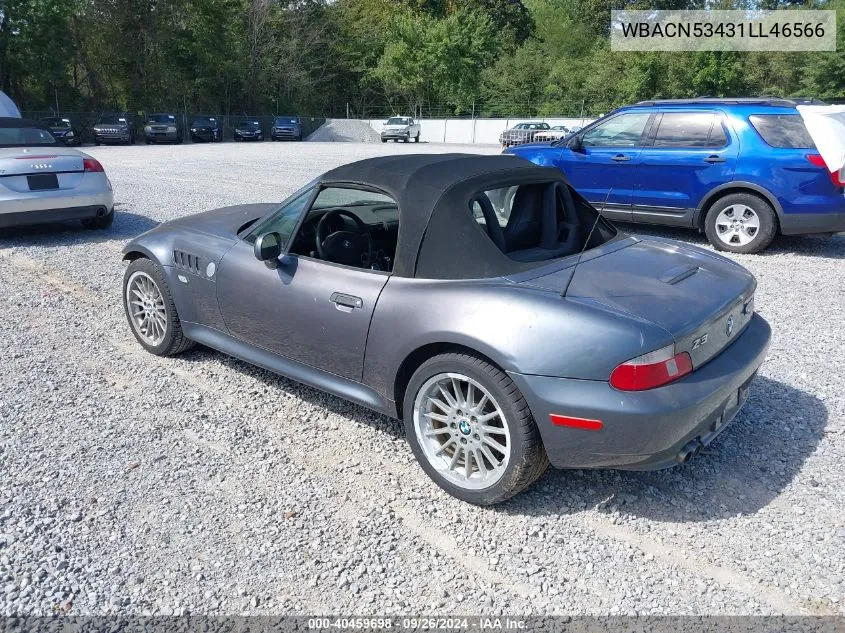 WBACN53431LL46566 2001 BMW Z3 3.0I