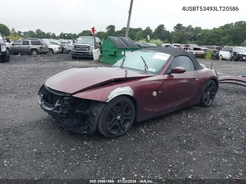 4USBT53493LT20586 2003 BMW Z4 3.0I