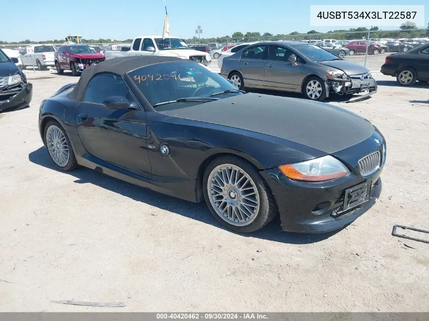 4USBT534X3LT22587 2003 BMW Z4 3.0