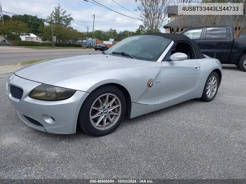 4USBT33443LS44733 2003 BMW Z4 2.5