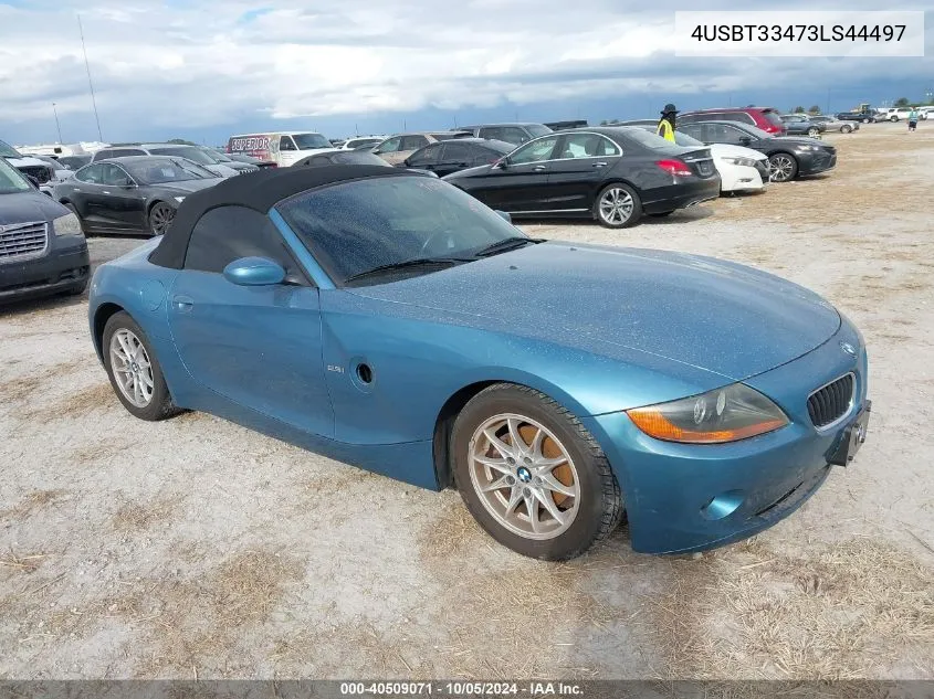 4USBT33473LS44497 2003 BMW Z4 2.5