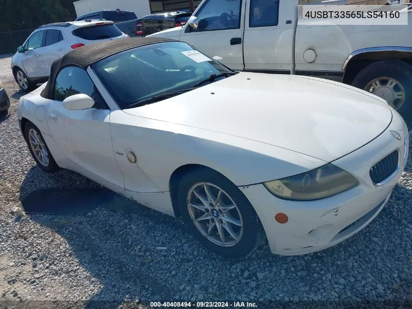 4USBT33565LS54160 2005 BMW Z4 2.5I