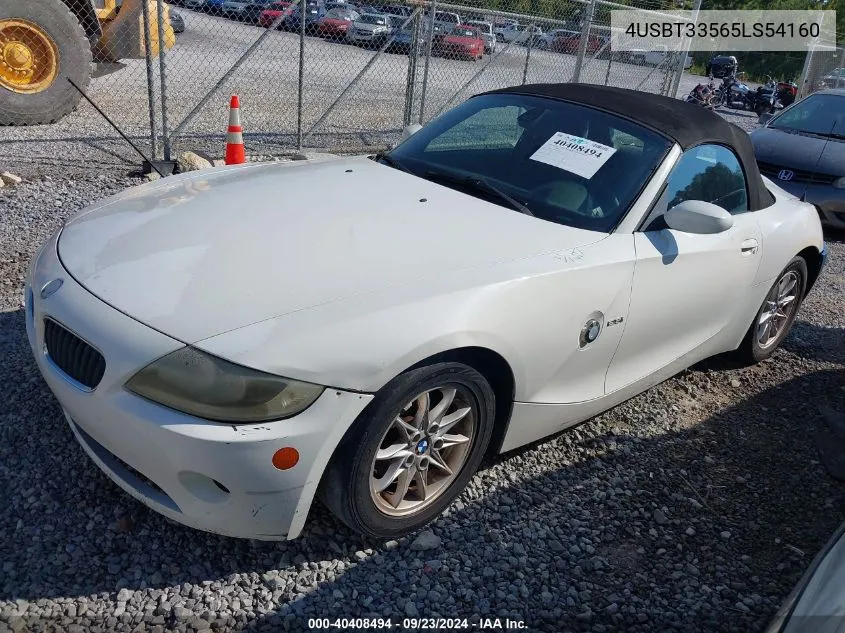 4USBT33565LS54160 2005 BMW Z4 2.5I