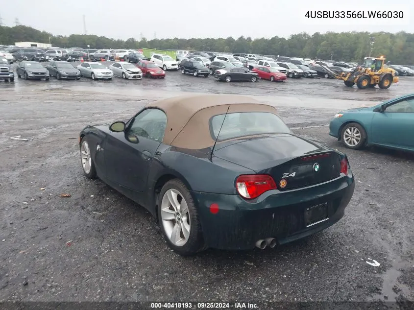 4USBU33566LW66030 2006 BMW Z4 3.0I