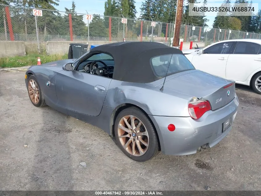 4USBU33526LW68874 2006 BMW Z4 3.0