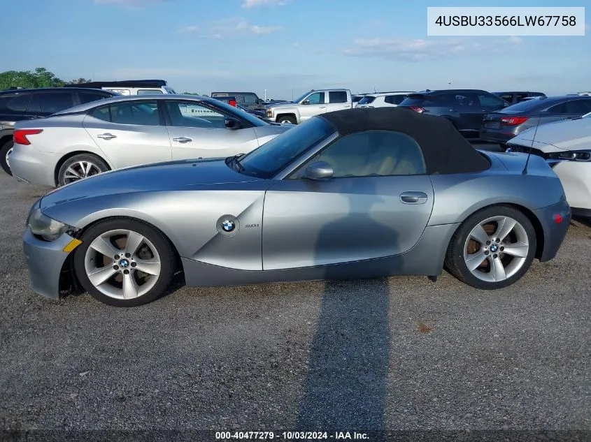 4USBU33566LW67758 2006 BMW Z4 3.0I