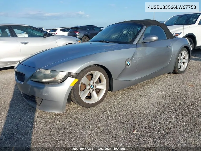 4USBU33566LW67758 2006 BMW Z4 3.0I