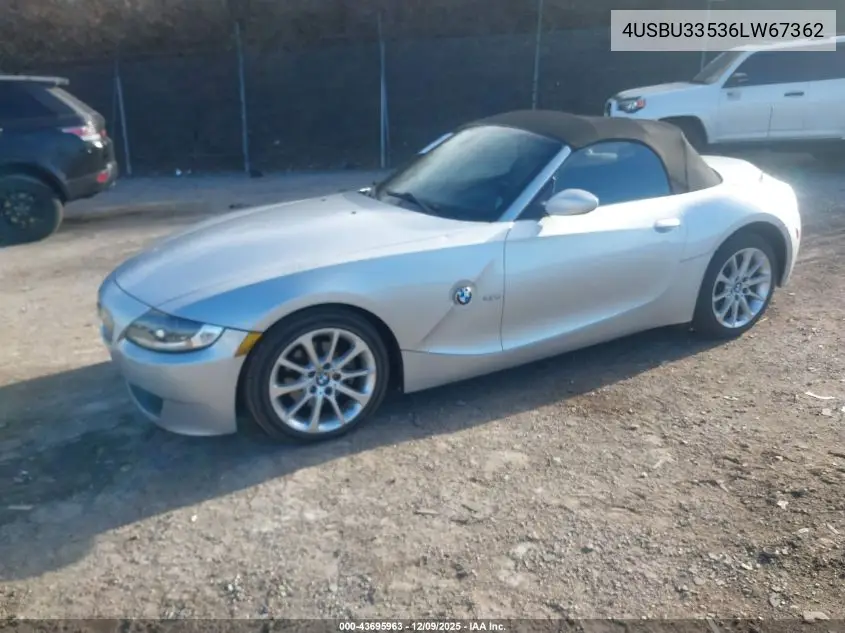 4USBU33536LW67362 2006 BMW Z4 3.0I