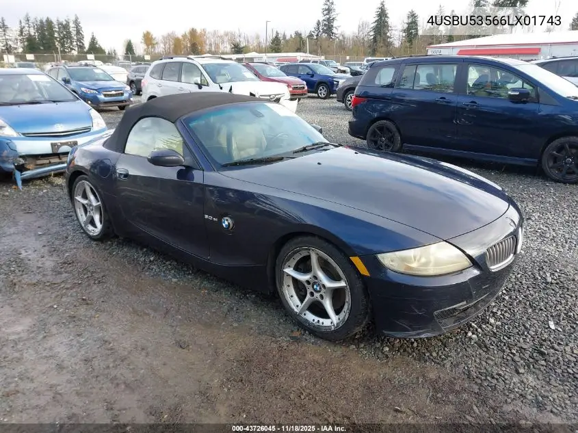 4USBU53566LX01743 2006 BMW Z4 3.0Si