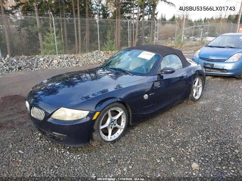 4USBU53566LX01743 2006 BMW Z4 3.0Si
