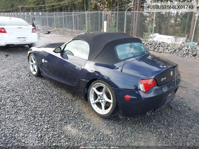 4USBU53566LX01743 2006 BMW Z4 3.0Si